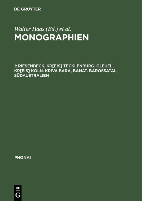 Riesenbeck, Kr[eis] Tecklenburg. Gleuel, Kr[eis] Koln. Kriva Bara, Banat. Barossatal, Sudaustralien