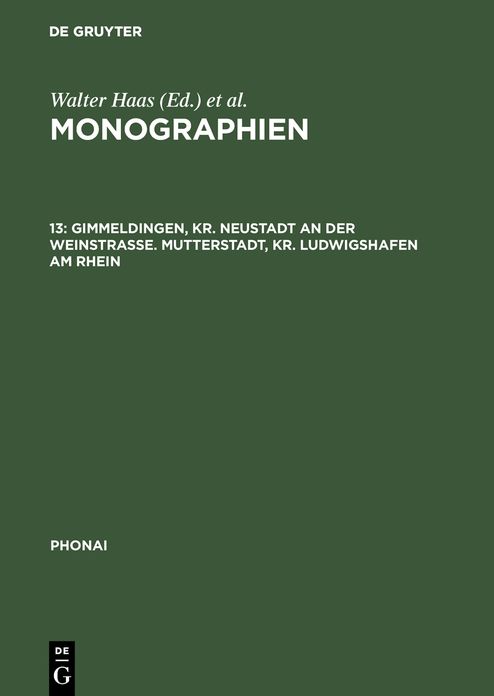 Gimmeldingen, Kr. Neustadt an der Weinstrasse. Mutterstadt, Kr. Ludwigshafen am Rhein