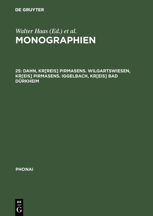 Dahn, Kr[reis] Pirmasens. Wilgartswiesen, Kr[eis] Pirmasens. Iggelbach, Kr[eis] Bad Durkheim