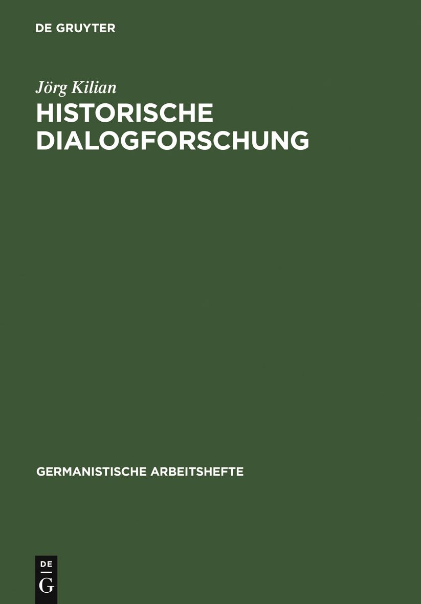 Historische Dialogforschung: Eine Einfuhrung