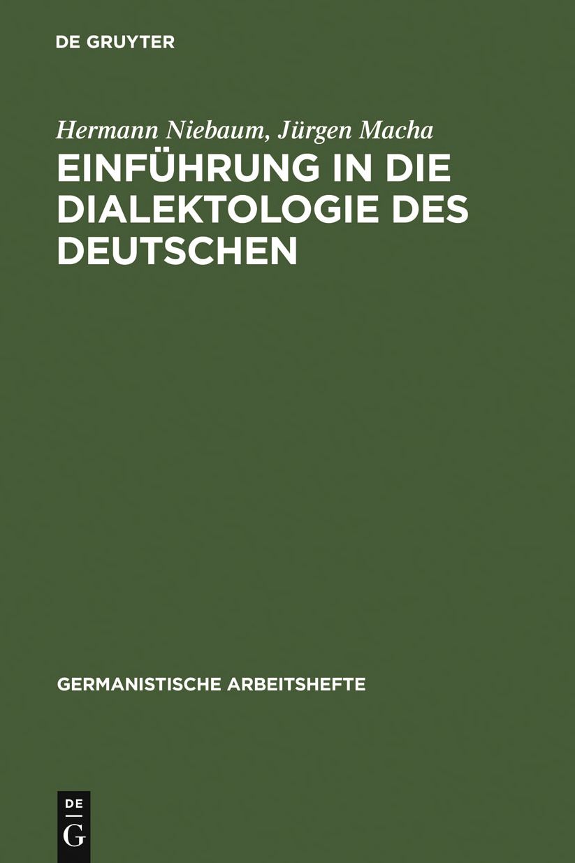 Einfuhrung in die Dialektologie des Deutschen