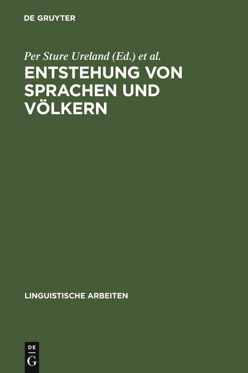 Entstehung von Sprachen und Volkern: glotto- und ethnogenetische Aspekte europaischer Sprachen ; Akten des 6. Symposions uber Sprachkontakt in Europa, Mannheim 1984