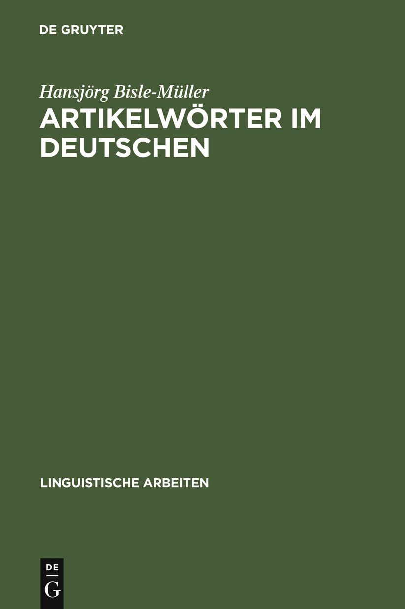 Artikelworter im Deutschen: semantische und pragmatische Aspekte ihrer Verwendung