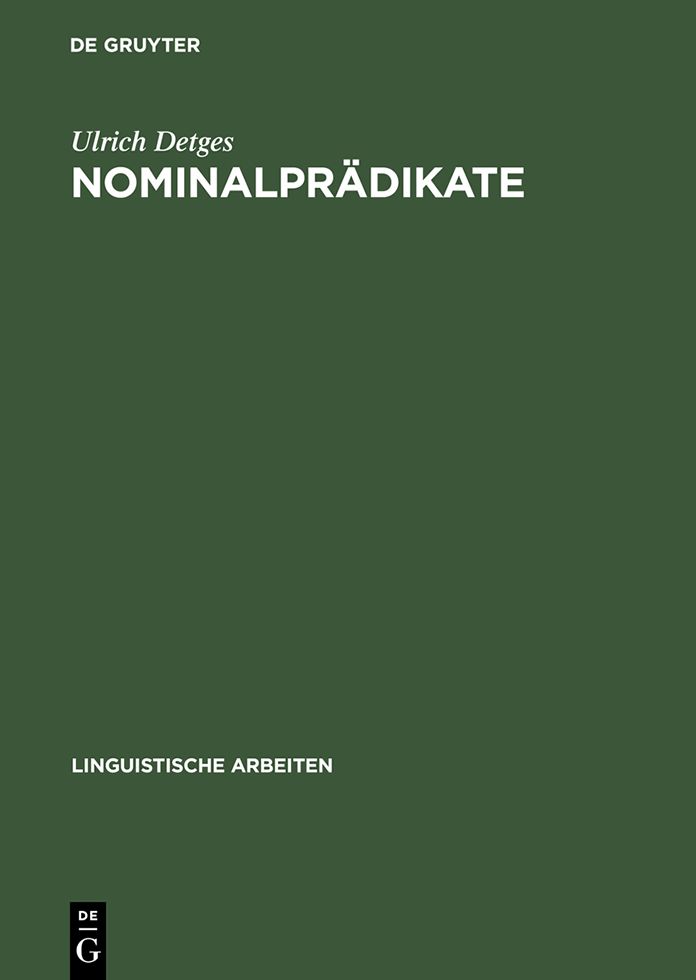 Nominalpradikate: Eine valenztheoretische Untersuchung der franzosischen Funktionsverbgefuge des Paradigmas "etre Praposition Nomen" und verwandter Konstruktionen