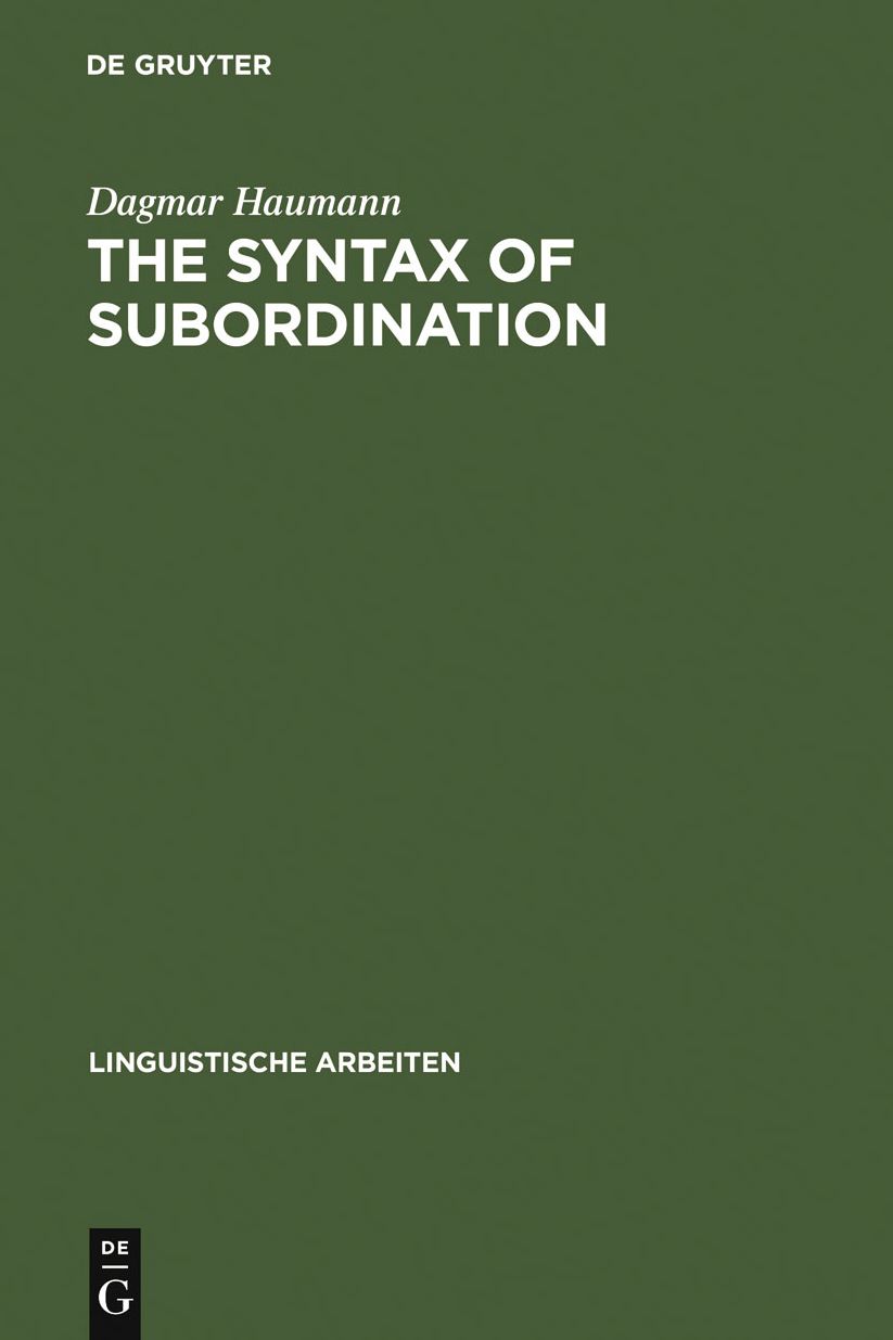 The Syntax of Subordination