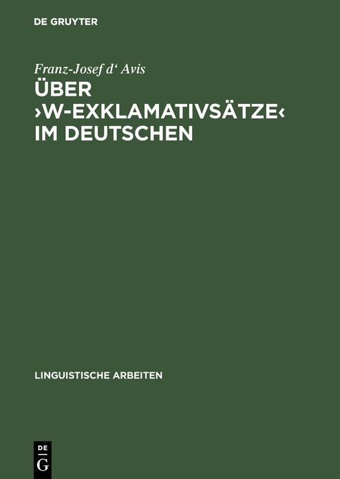 Uber 'w-Exklamativsatze' im Deutschen