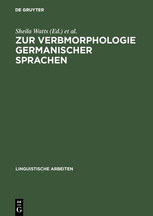 Zur Verbmorphologie germanischer Sprachen