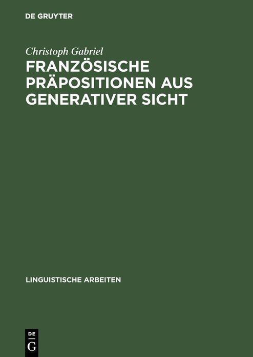 FranzÃ¶sische PrÃ¤positionen aus generativer Sicht