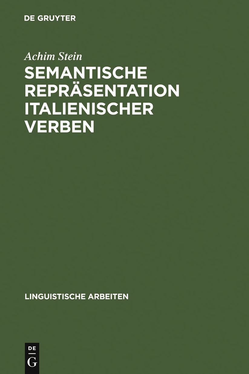 Semantische Reprasentation italienischer Verben: Automatische Disambiguierung mit Konzepthierarchien