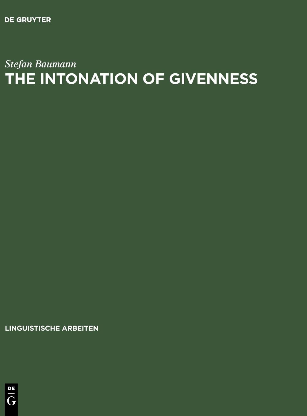 The Intonation of Givenness: Evidence from German
