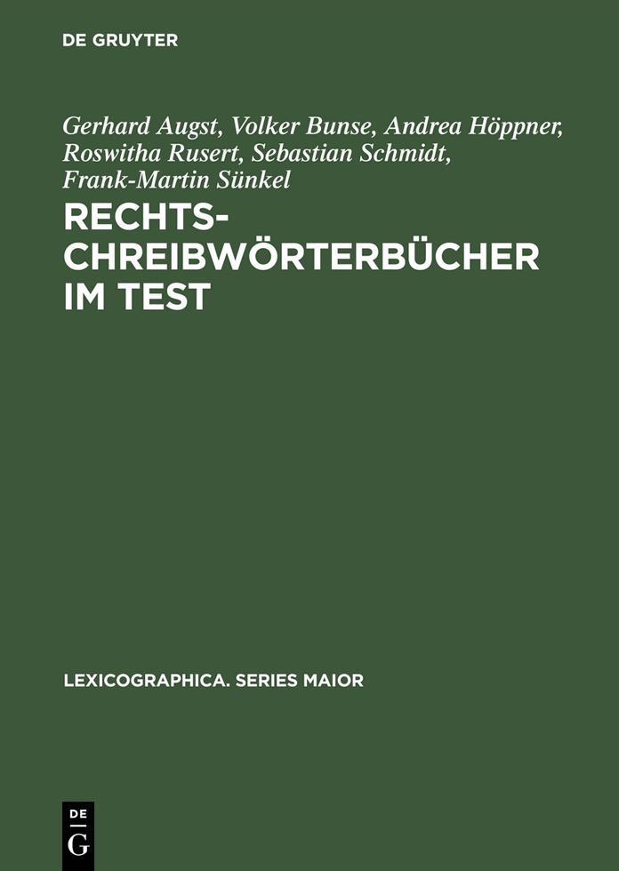 Rechtschreibworterbucher im Test: Subjektive Einschatzungen, Benutzungserfolge und alternative Konzepte