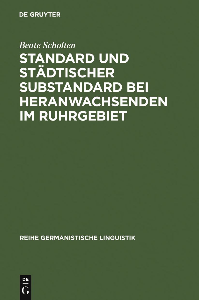 Standard und stadtischer Substandard bei Heranwachsenden im Ruhrgebiet