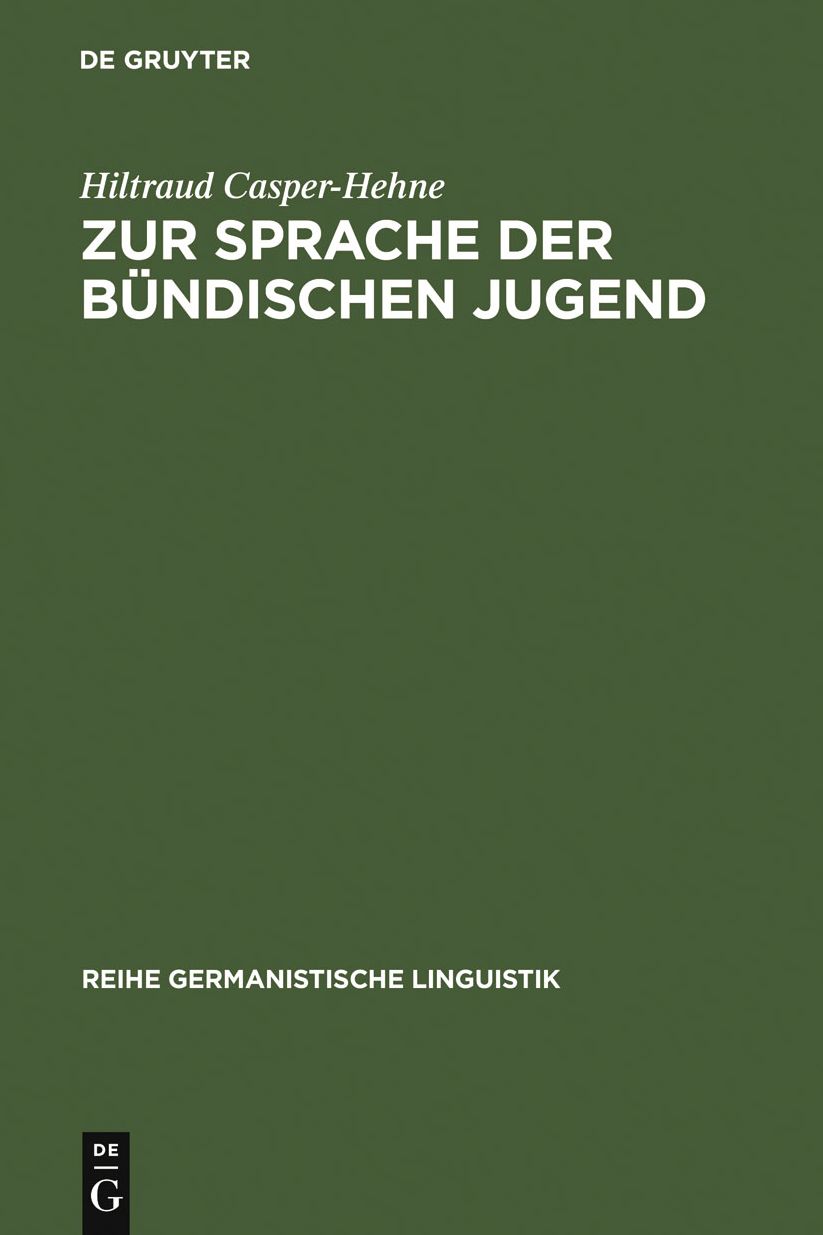 Zur Sprache der bundischen Jugend: am Beispiel der Deutschen Freischar