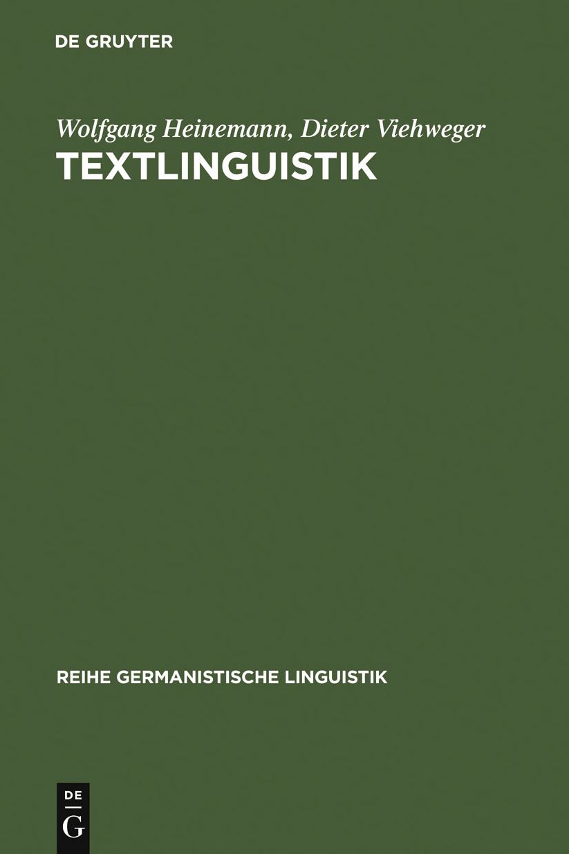 Textlinguistik: eine Einfuhrung