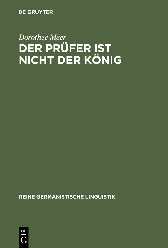 Der Prufer ist nicht der Konig: Mundliche Abschlussprufungen in der Hochschule
