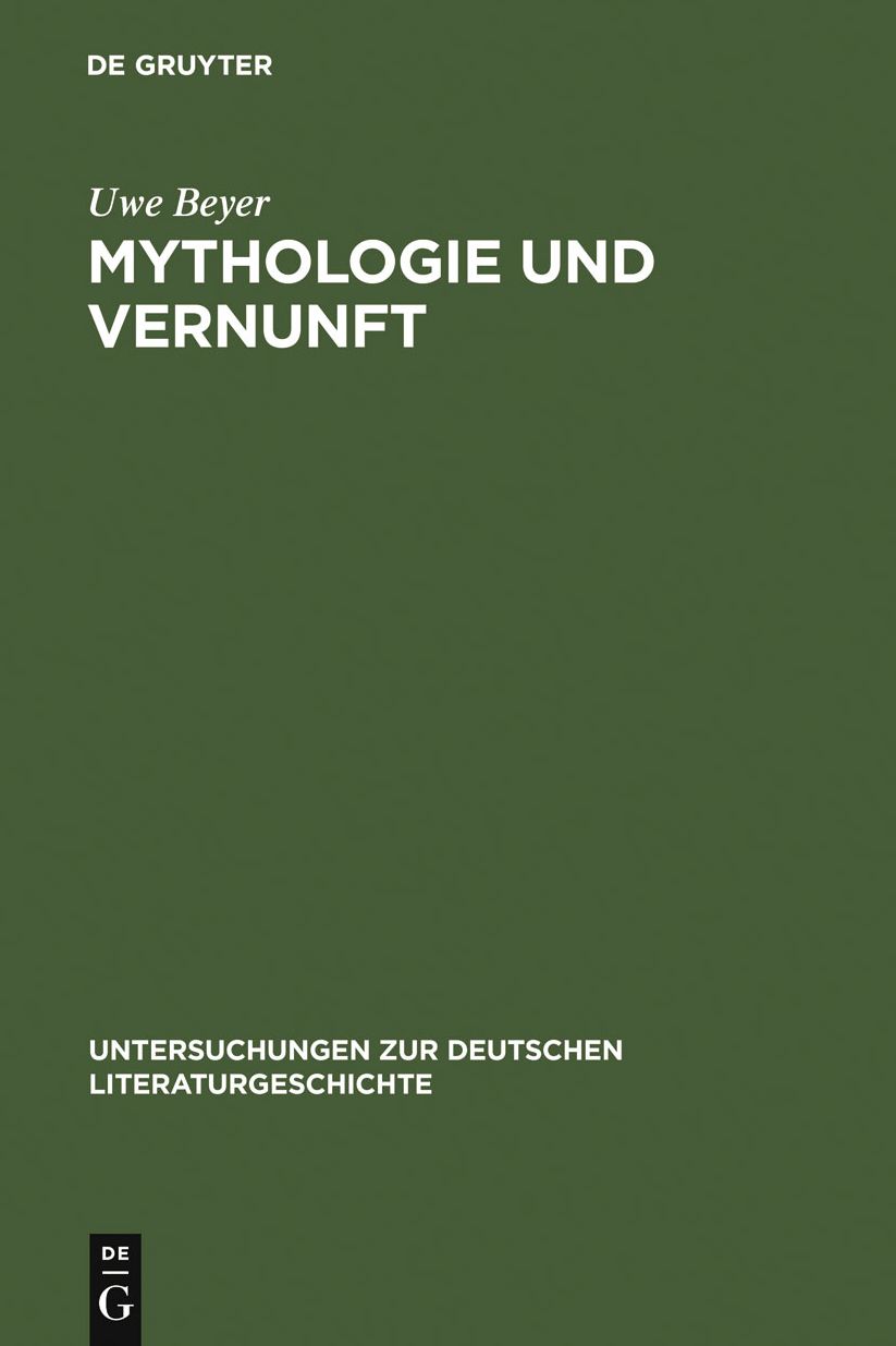 Mythologie und Vernunft: Vier philosophische Studien zu Friedrich Holderlin