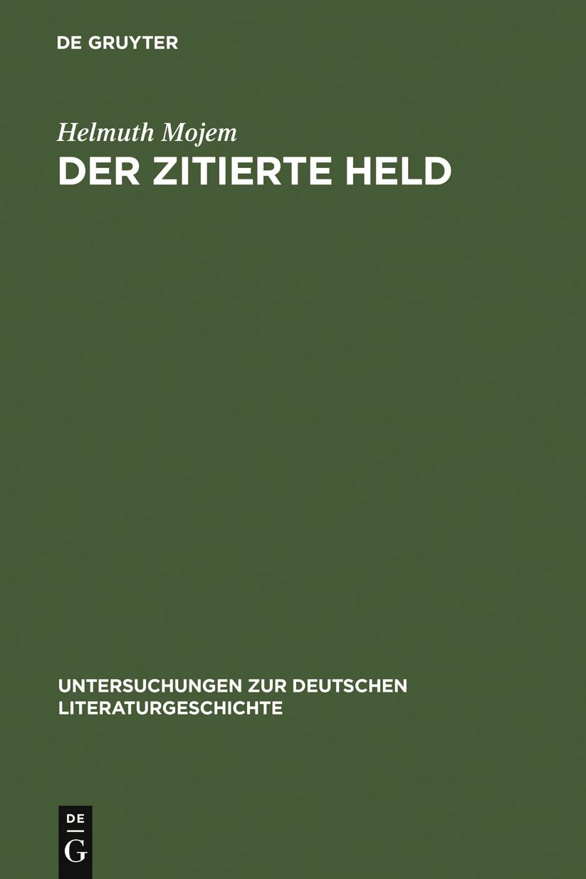 Der zitierte Held: Studien zur Intertextualitat in Wilhelm Raabes Roman "Das Odfeld"
