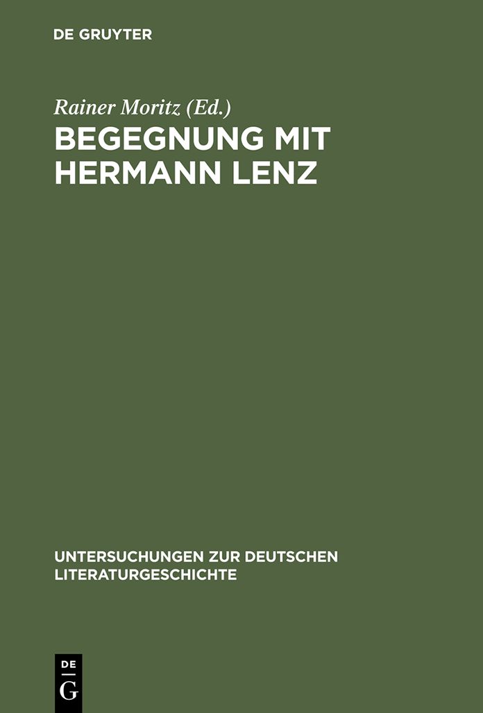 Begegnung mit Hermann Lenz: Kunzelsauer Symposion
