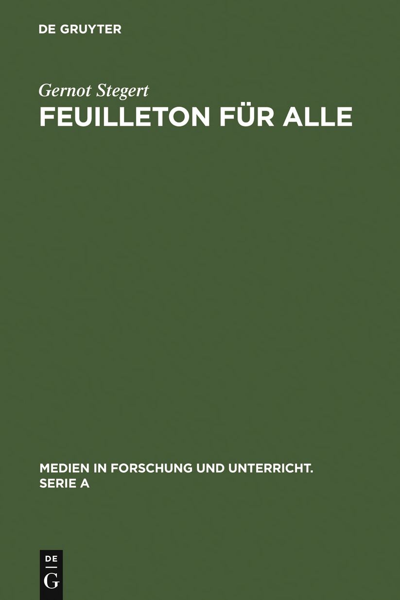 Feuilleton fur alle: Strategien im Kulturjournalismus der Presse