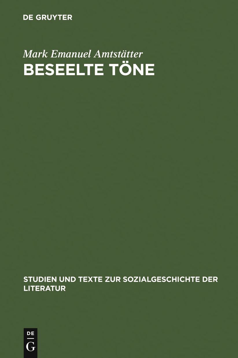 Beseelte Tone: Die Sprache des Korpers und der Dichtung in Klopstocks Eislaufoden