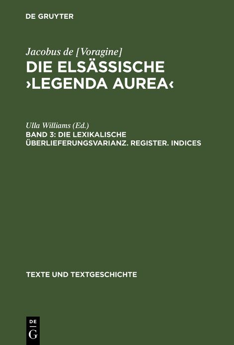 Die lexikalische Uberlieferungsvarianz. Register. Indices