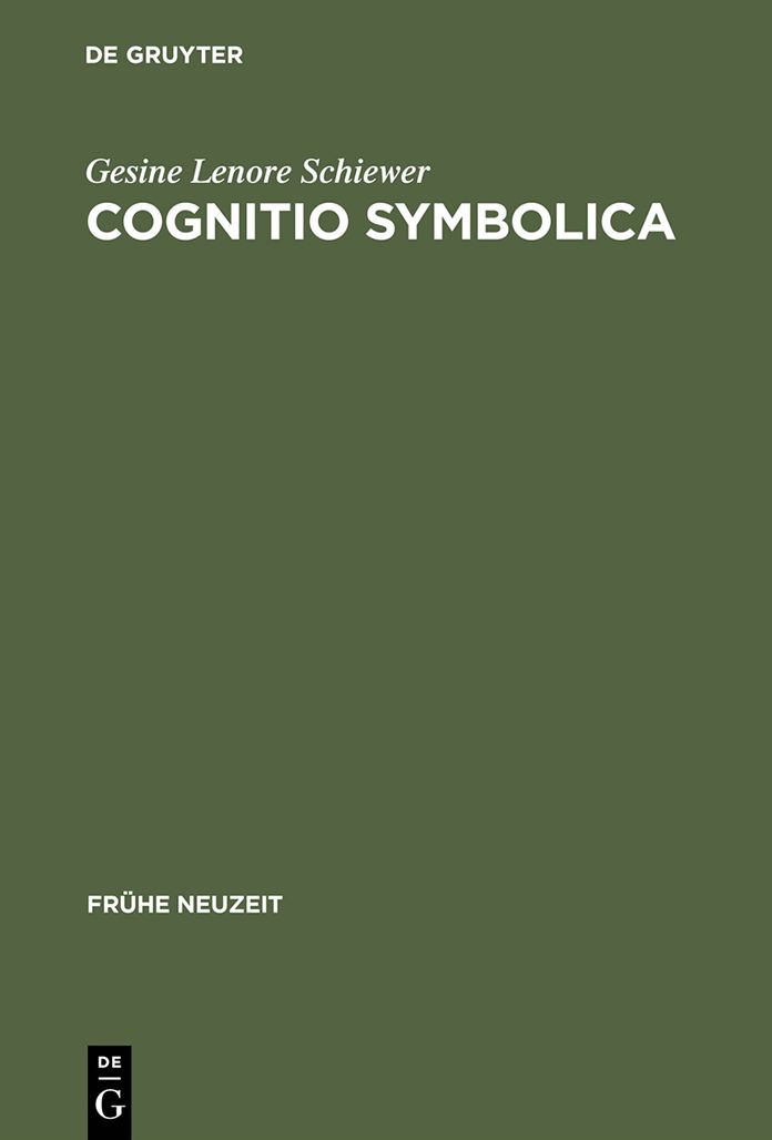 Cognitio symbolica: Lamberts semiotische Wissenschaft und ihre Diskussion bei Herder, Jean Paul und Novalis