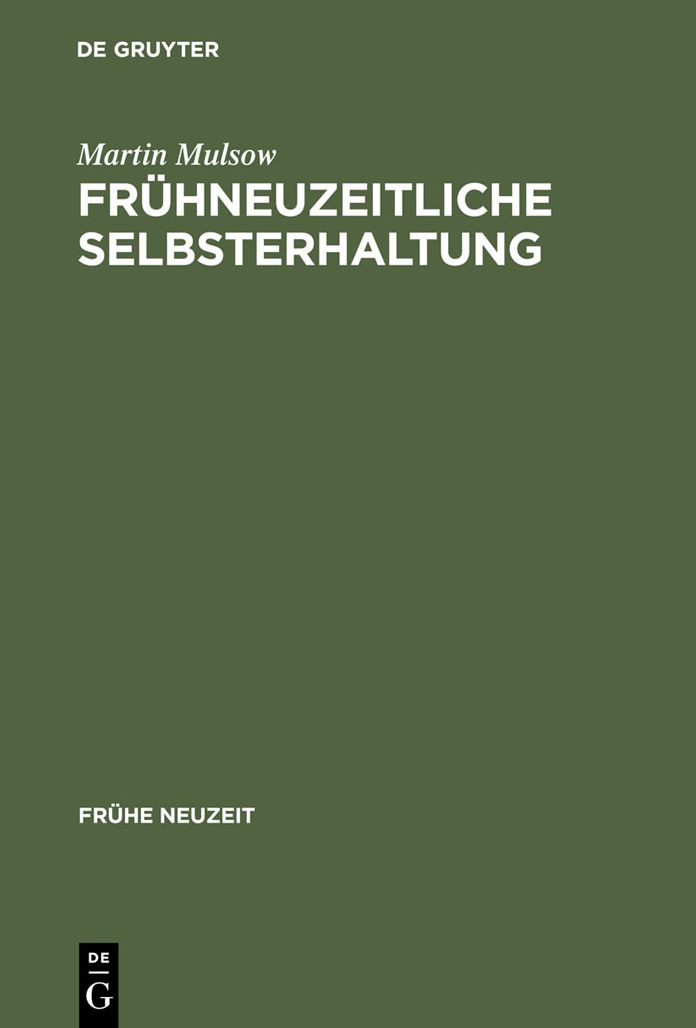 Fruhneuzeitliche Selbsterhaltung: Telesio und die Naturphilosophie der Renaissance