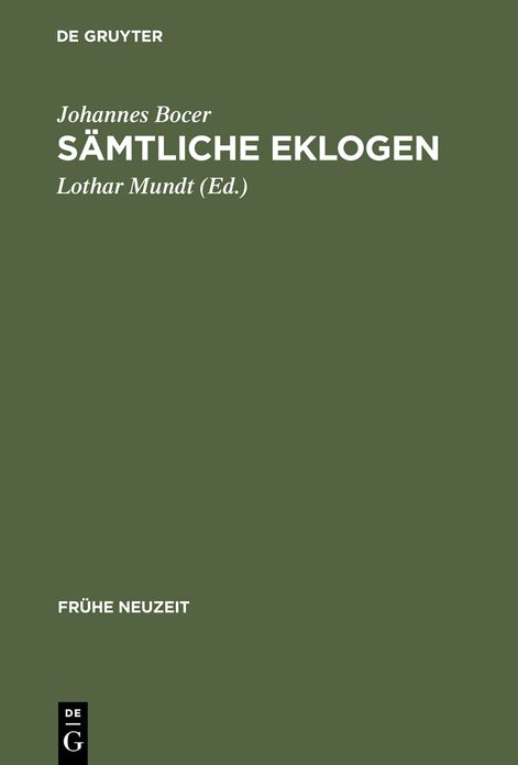 Samtliche Eklogen: Mit einer Einfuhrung in Leben und Gesamtwerk des Verfassers