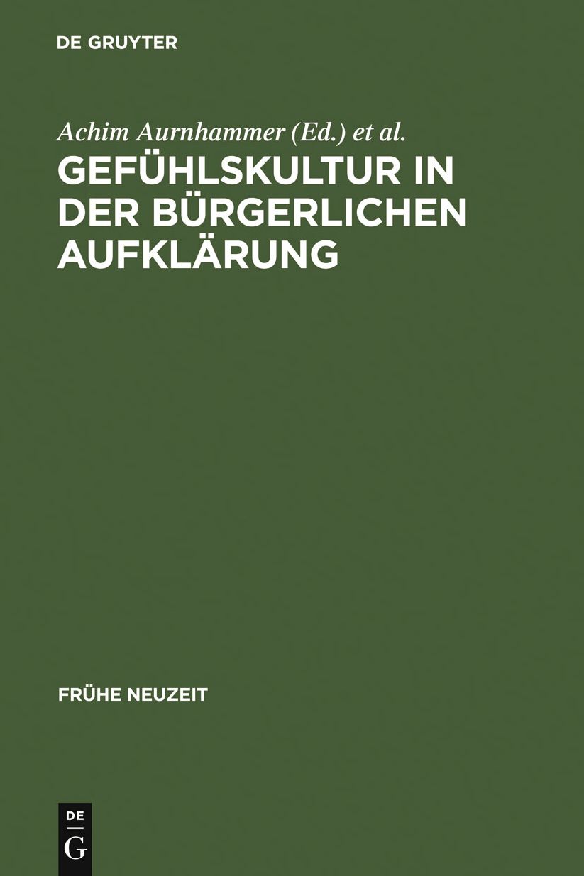 Gefuhlskultur in der burgerlichen Aufklarung
