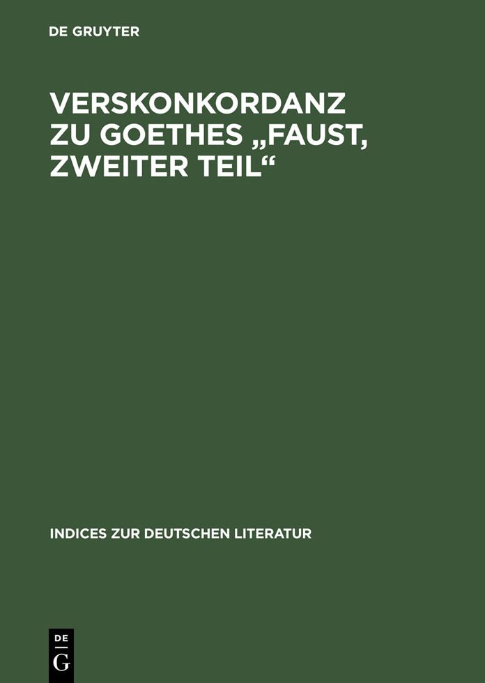 Verskonkordanz zu Goethes "Faust, Zweiter Teil"