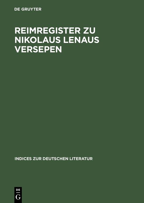 Reimregister zu Nikolaus Lenaus Versepen