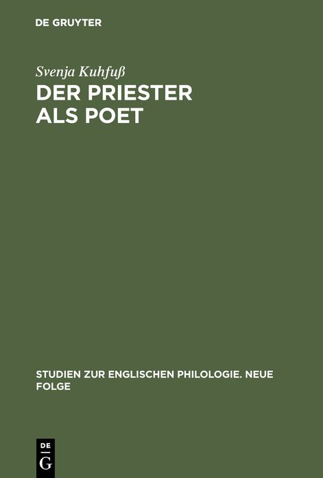 Der Priester als Poet: George Herberts "The Temple" im Spannungsfeld von Kirche und Individualitat