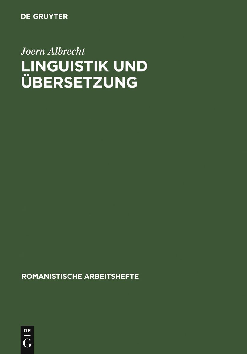 Linguistik und Ubersetzung