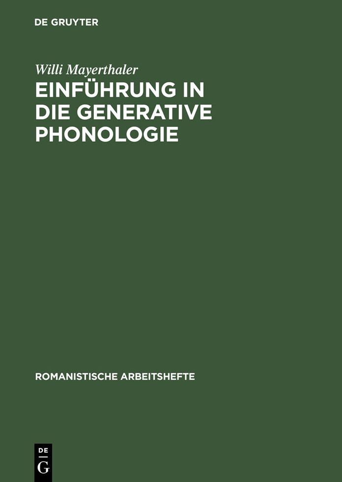 Einfuhrung in die generative Phonologie