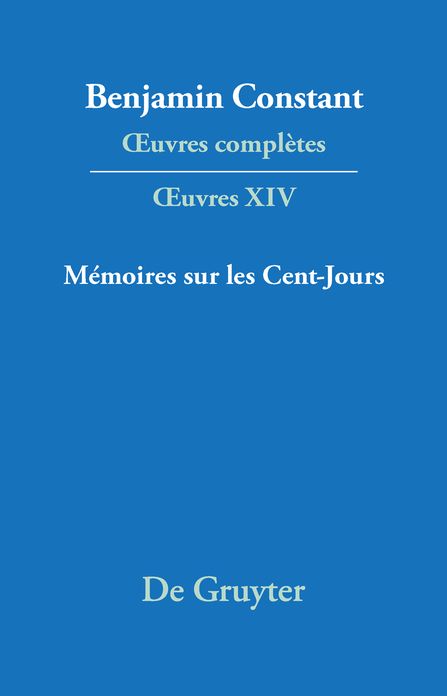 Memoires sur les Cent-Jours