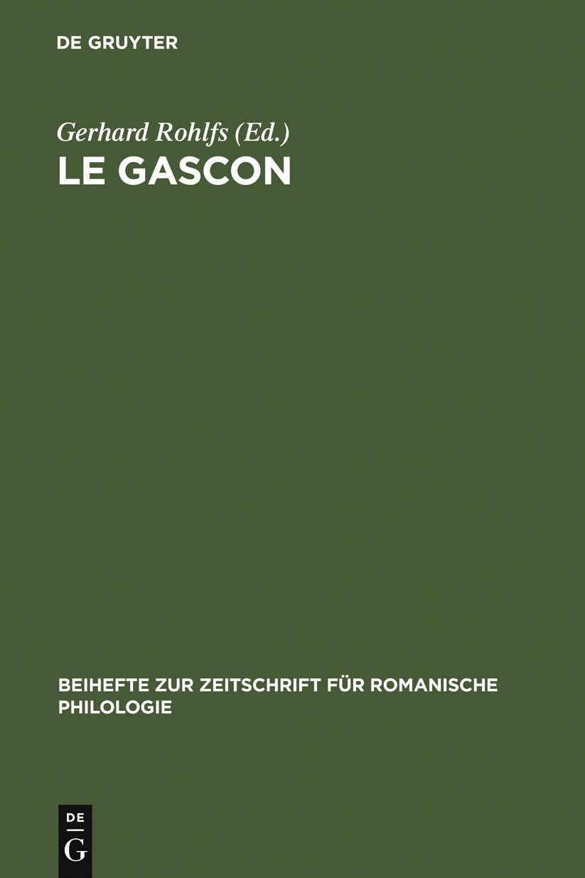 Le gascon: Etudes de philologie pyreneenne