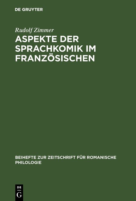 Aspekte Der Sprachkomik Im Franz Sischen: Studien Zur Sprache Des Humoristen Alphonse Allais; 1854 - 1905