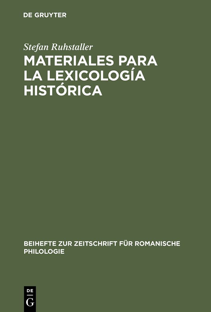 Materiales para la lexicologia historica: Estudio y repertorio alfabetico de las formas lexicas toponimicas contenidas en el "Libro de la Monteria" de Alfonso XI