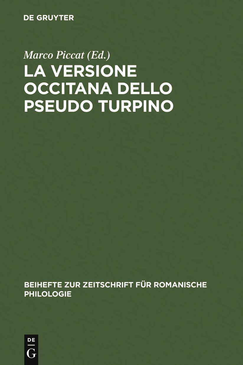 La versione occitana dello Pseudo Turpino: Ms. Londra B.M. additional 17920