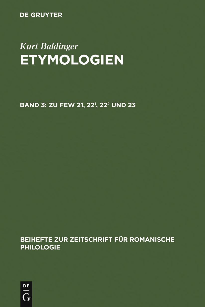 Zu FEW 21, 22-, 22 und 23
