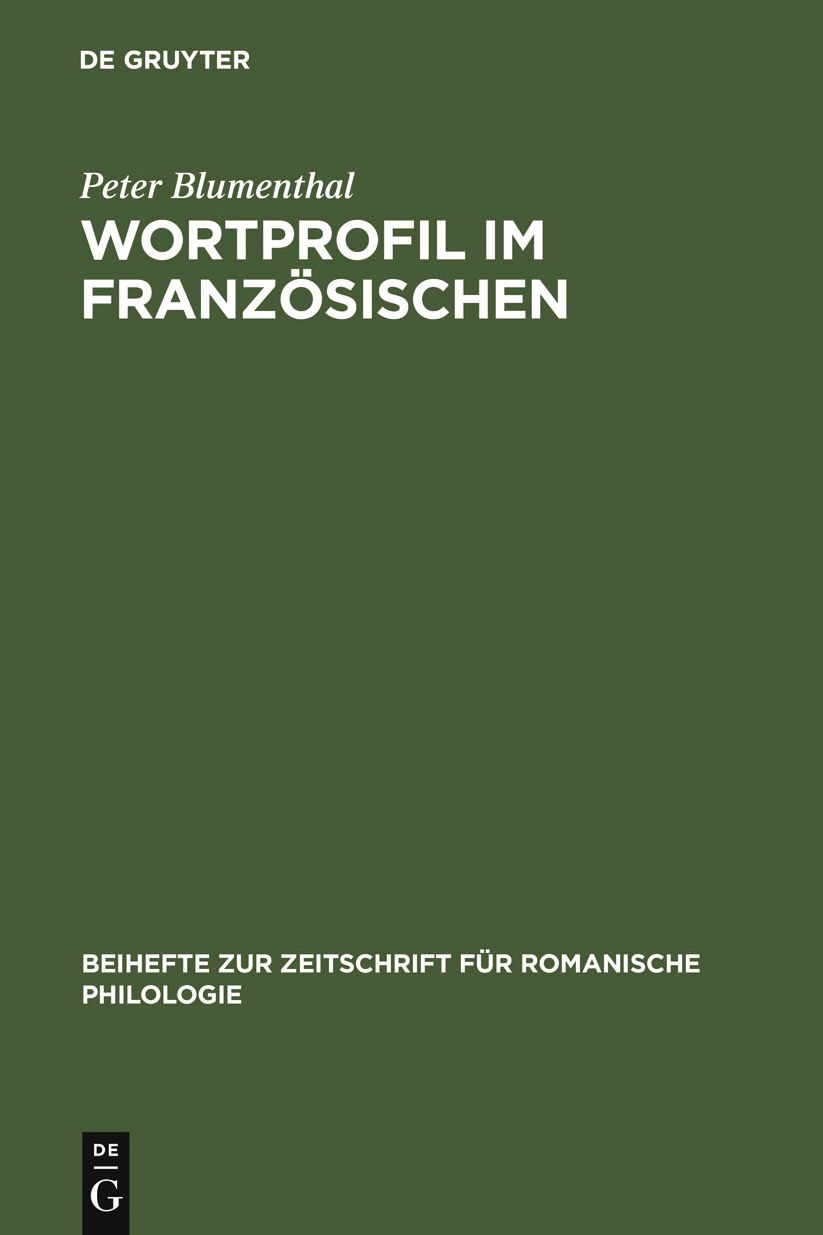 Wortprofil im Franzosischen