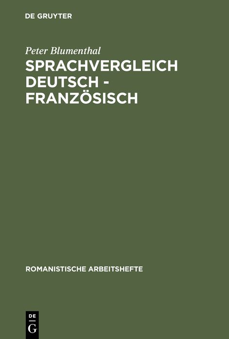 Sprachvergleich Deutsch - Franzosisch