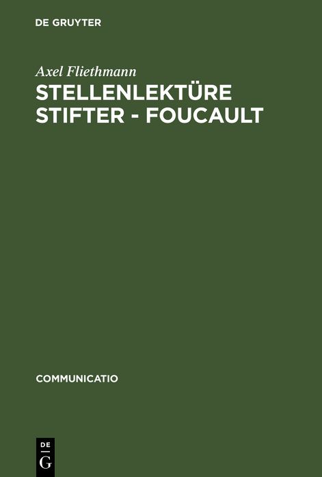 Stellenlekture Stifter - Foucault