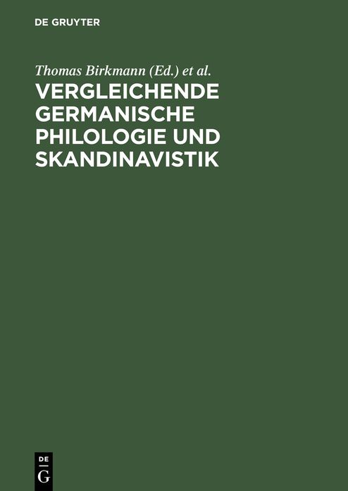 Vergleichende Germanische Philologie und Skandinavistik: Festschrift fur Otmar Werner