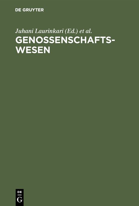 Genossenschaftswesen: Hand- und Lehrbuch