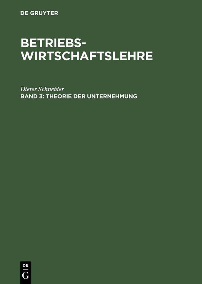 Theorie der Unternehmung