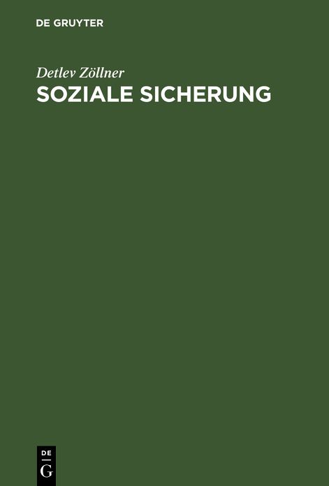 Soziale Sicherung: Systematische Einführung