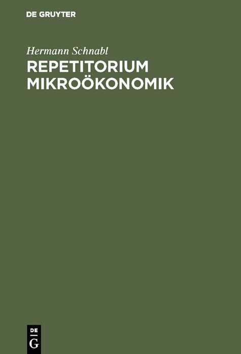 Repetitorium Mikroökonomik