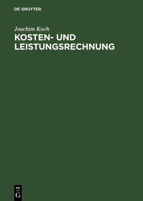 Kosten- und Leistungsrechnung