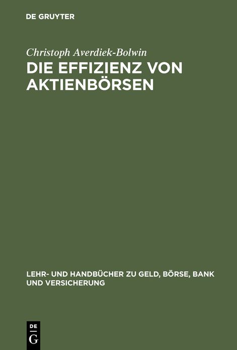Die Effizienz von Aktienborsen: SEAQ versus Tradepoint